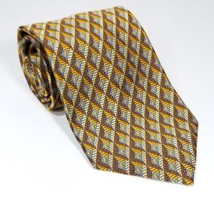 Hickey Freeman Geometric Tie - Made in USA